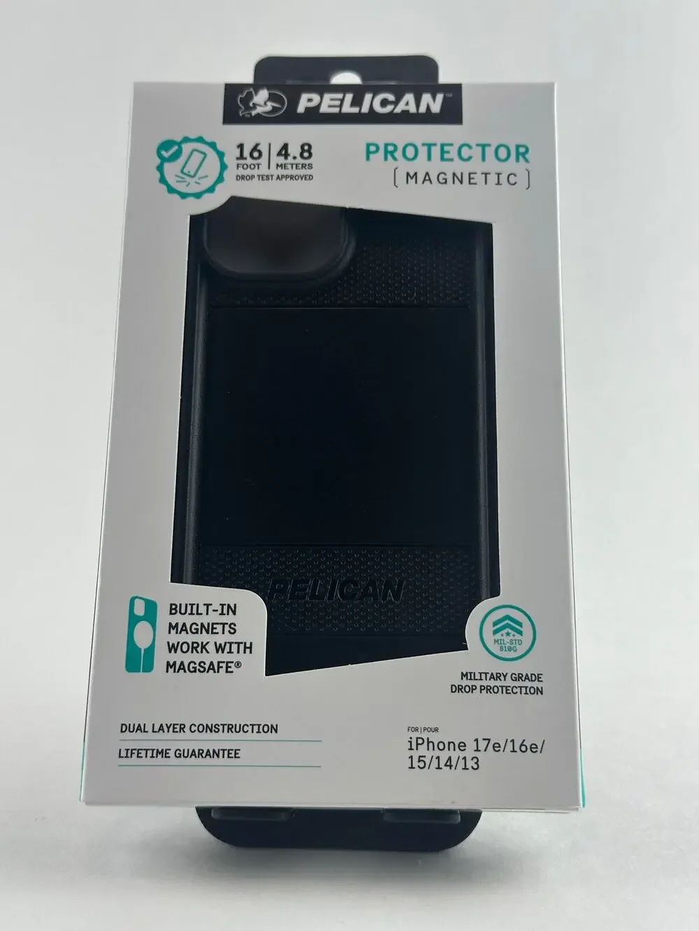 Pelican Protector Magnetic iPhone 17e/16e/15/14/13 Black MagSafe Case NWT
